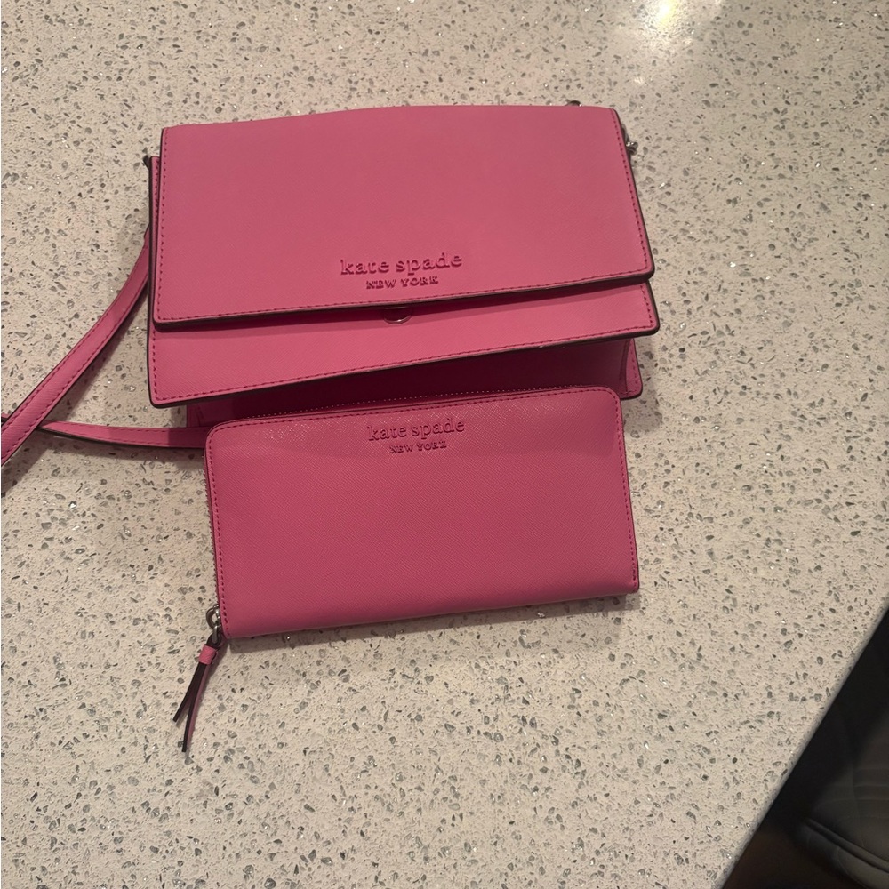 kate spade Pink Crossbody Bag with Wallet Set
